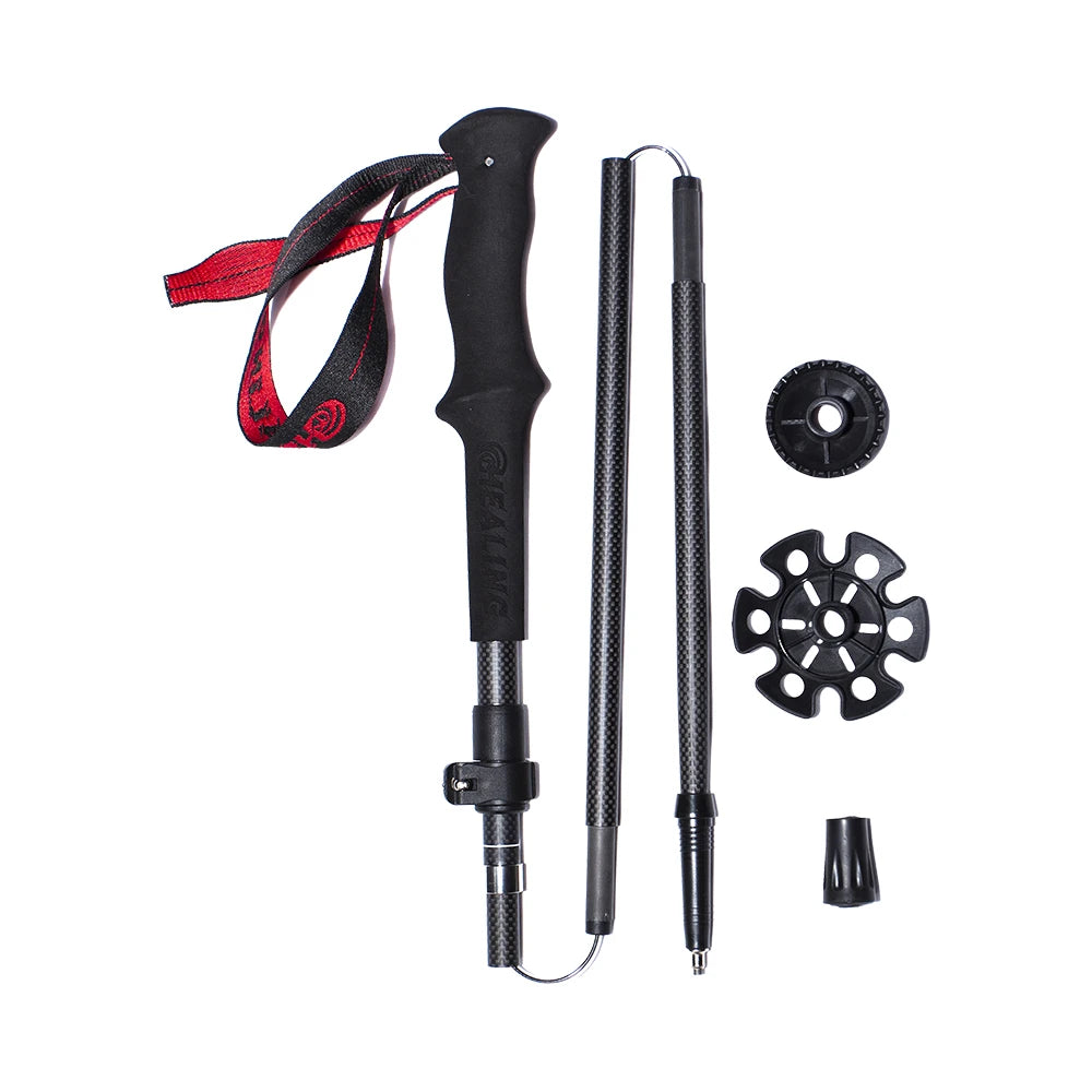 Okhealing Carbon Fiber Trekking Poles Folding Telescopic Hiking