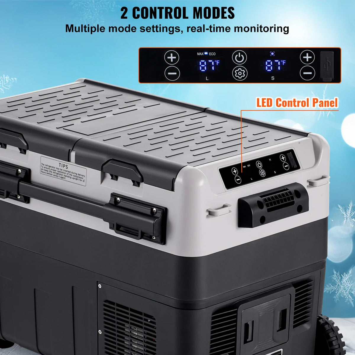 SucceBuy Dual Zone Portable Car Truck Compressor Fridge Cooler
