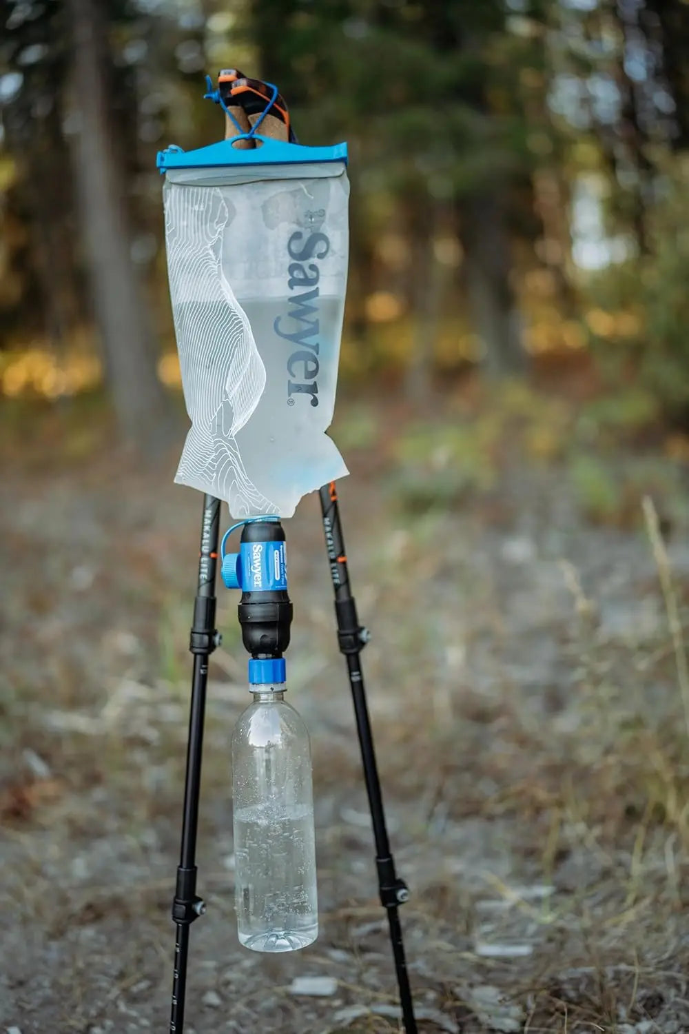 Portable Squeeze Water Filter for Travel, Hiking, and Emergencies