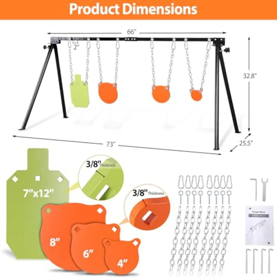 Durable AR500 Steel Targets Stand Kit For Rifle Training