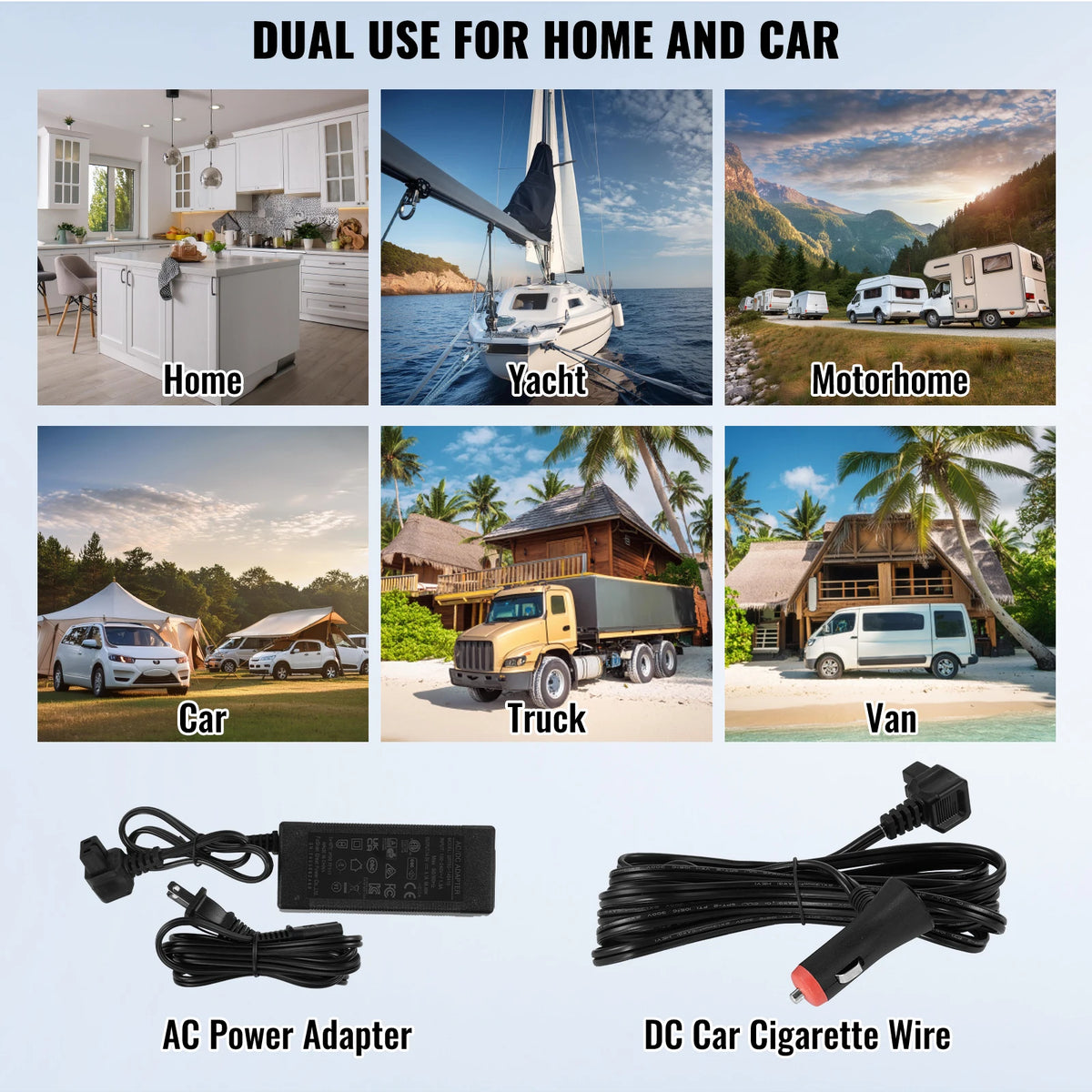 SucceBuy Dual Zone Portable Car Truck Compressor Fridge Cooler