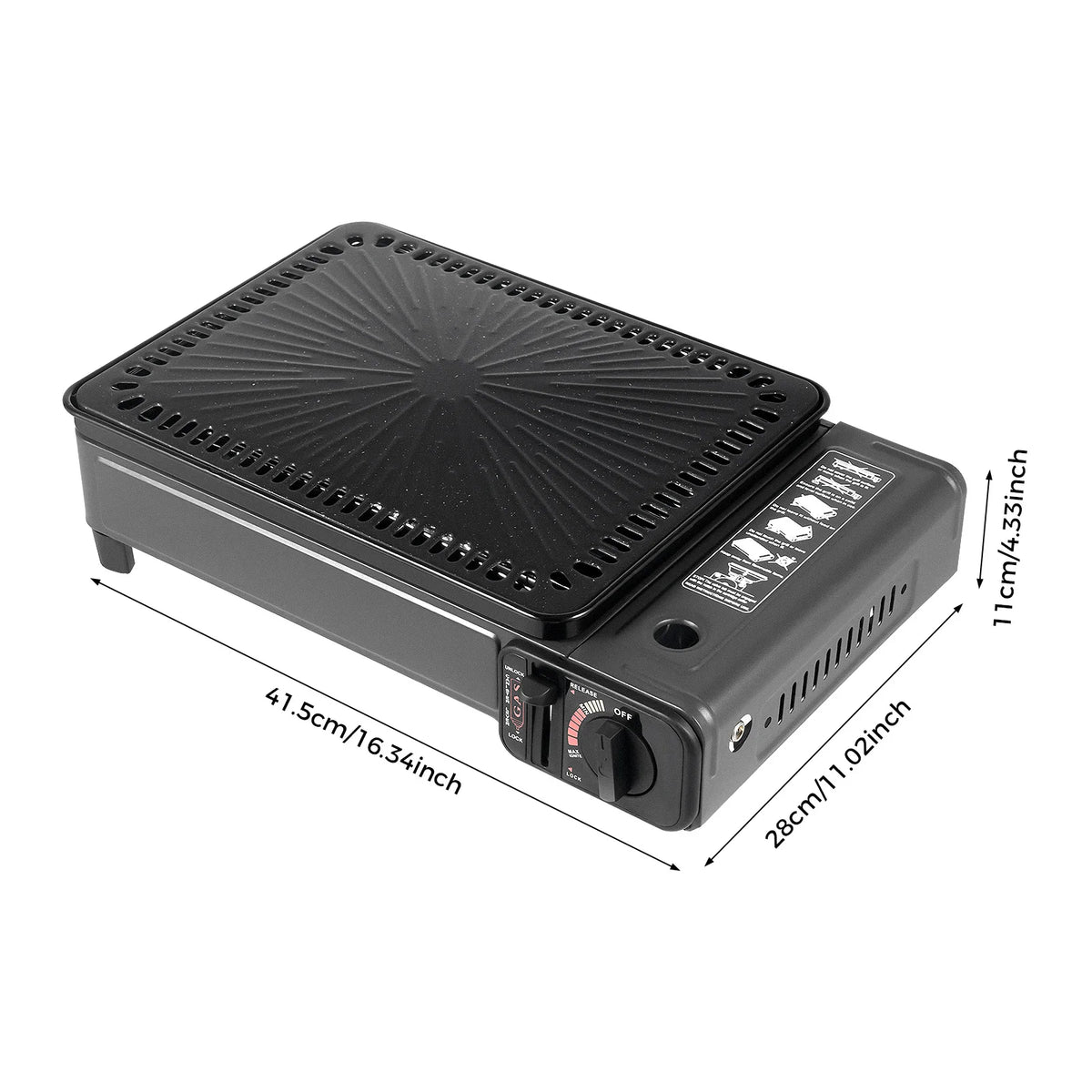 Portable Butane Gas Grill Stove With Grill Net Case