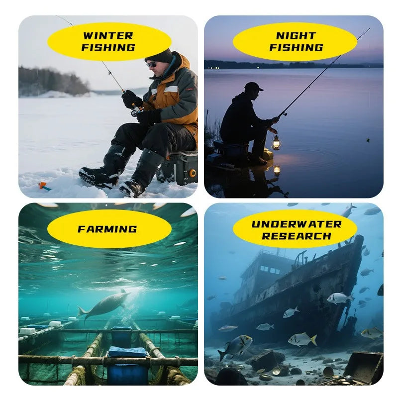 1080P Underwater Fishing Camera Portable Fish Finder Infrared Night Vision