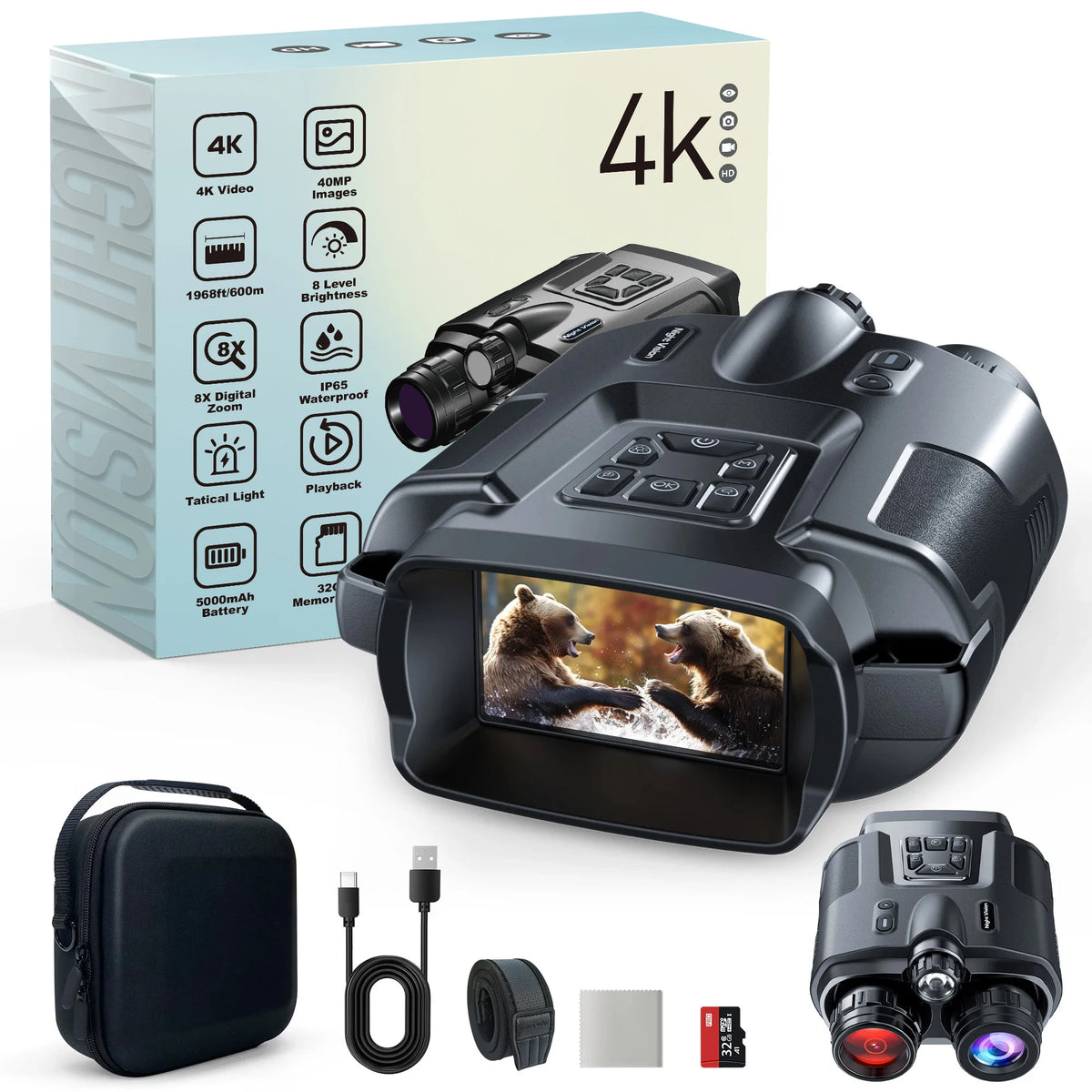 DIYIMIN 8X Digital Night Vision Binoculars For Outdoor Observation