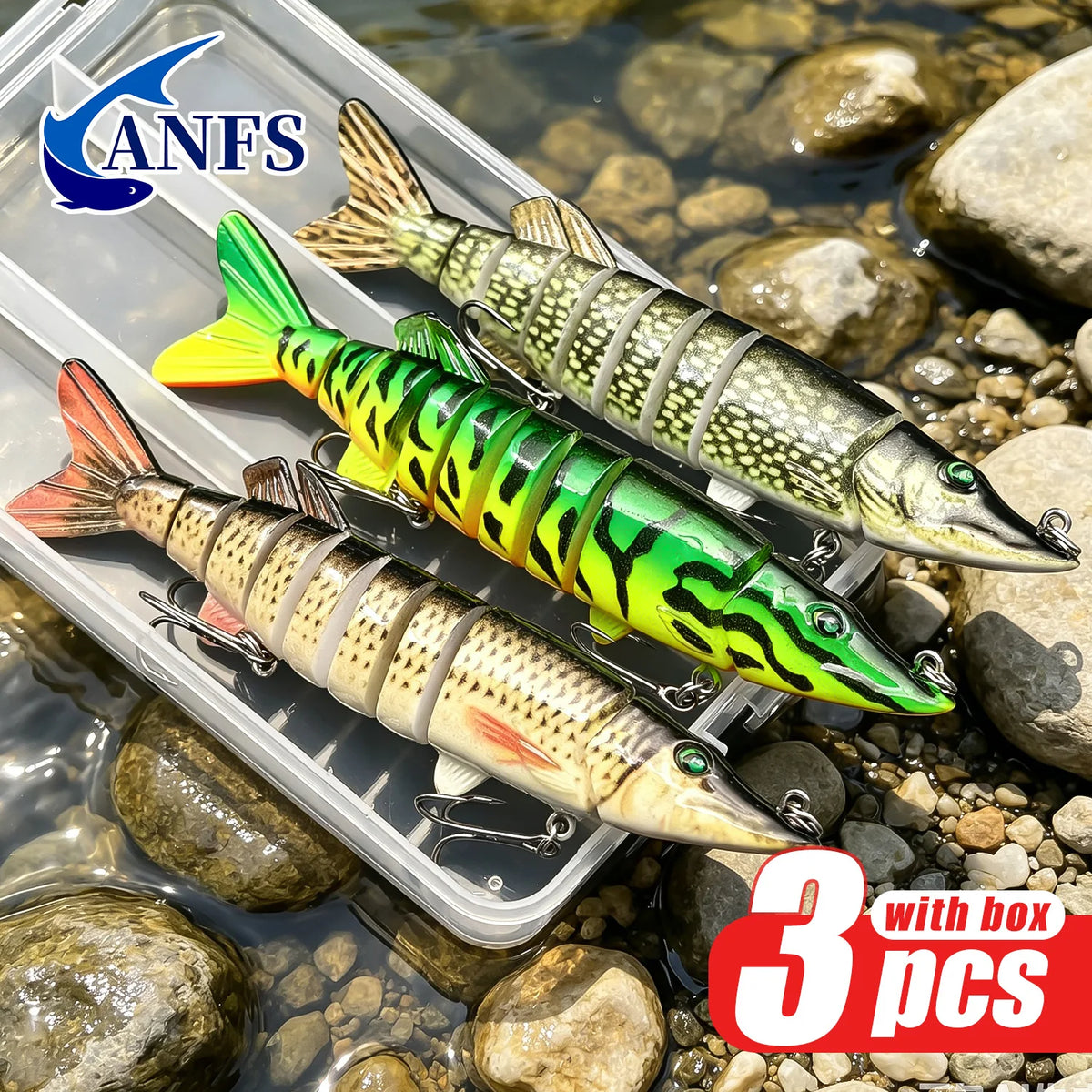 ANFS Multi Jointed Swimbait Fishing Lures For Freshwater And Saltwater