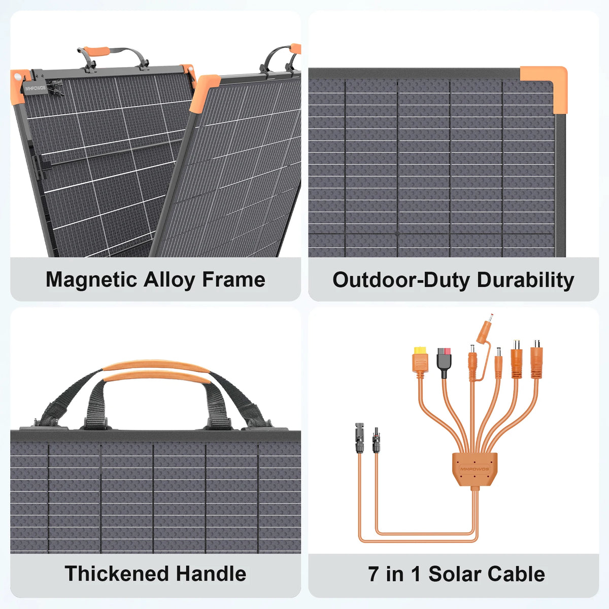 Mhpowos 400W Bifacial Foldable Solar Panel Portable Charger
