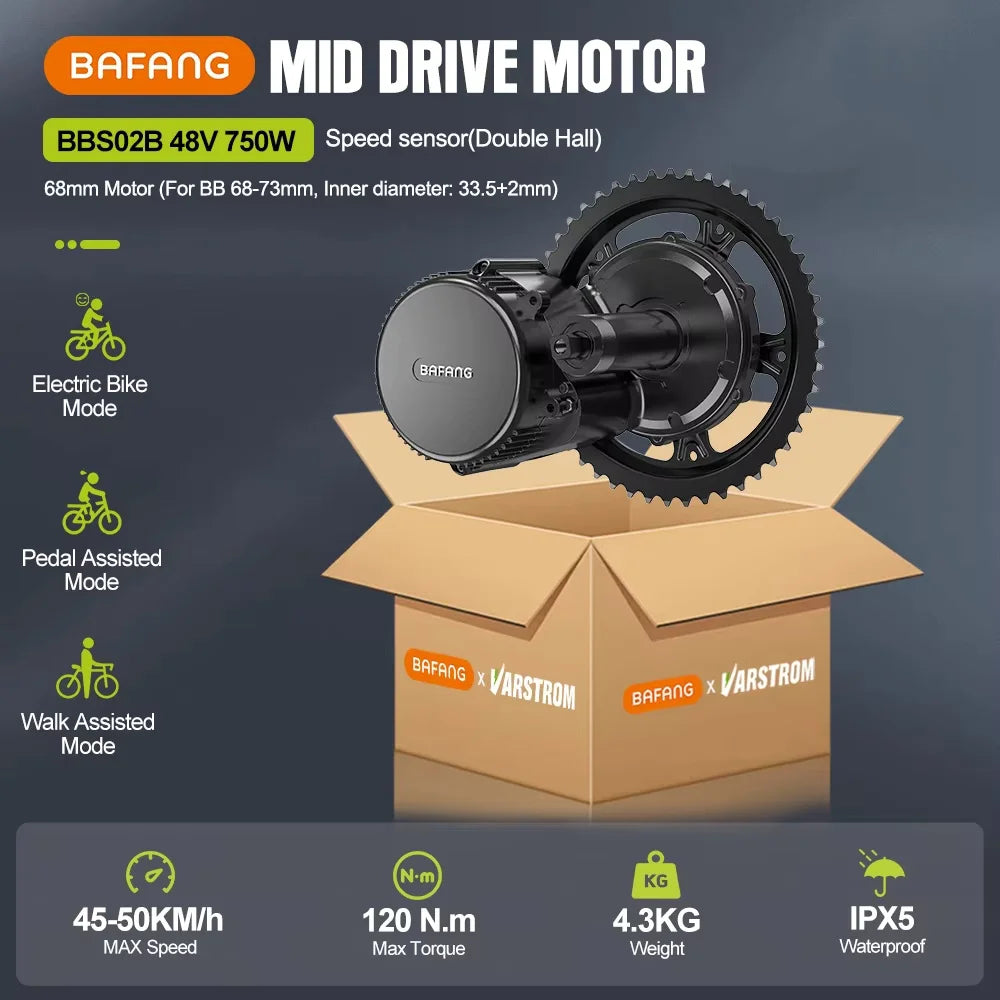 Bafang 750W Mid Drive Motor Ebike Conversion Kit With CAN