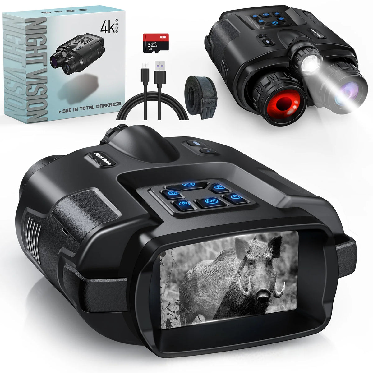 DIYIMIN 8X Digital Night Vision Binoculars For Outdoor Observation