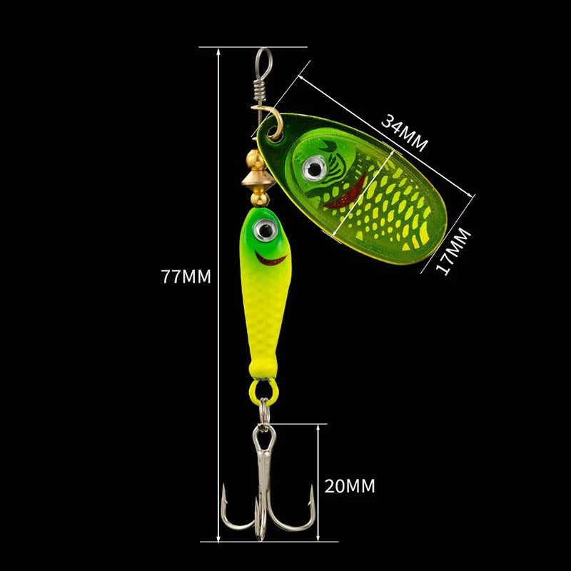 Long Casting Composite Spinnerbait Fishing Lure With Metal Swivel Blades