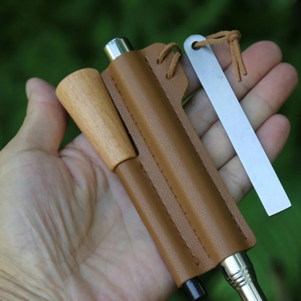 Iron Magnesium Fire Starter Kit for Camping and Hiking Survival Tools