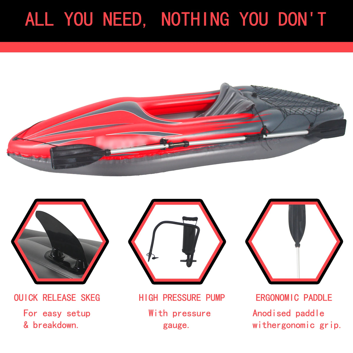 HHSJZWCY Inflatable Kayaot Fishing Boat For Lakes And Rivers