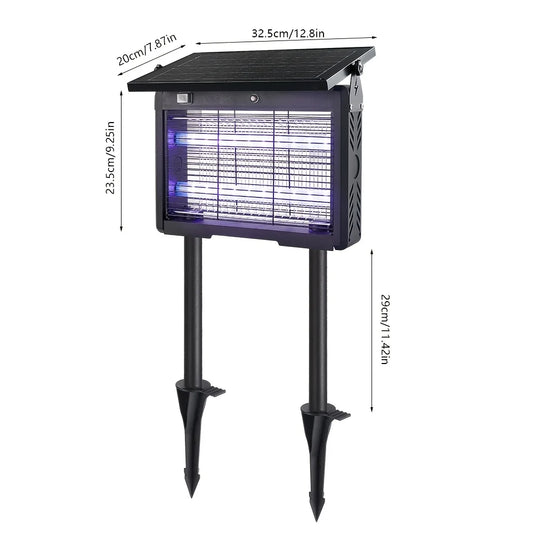 Outdoor Solar Mosquito Repellent Lamp and Insect Killer Device