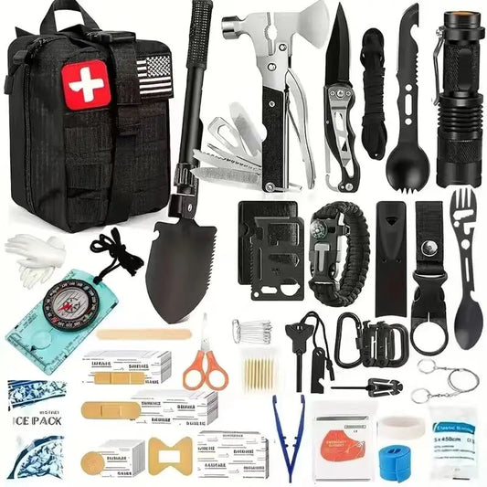 Portable 258 Piece Car Emergency And First Aid Survival Kit