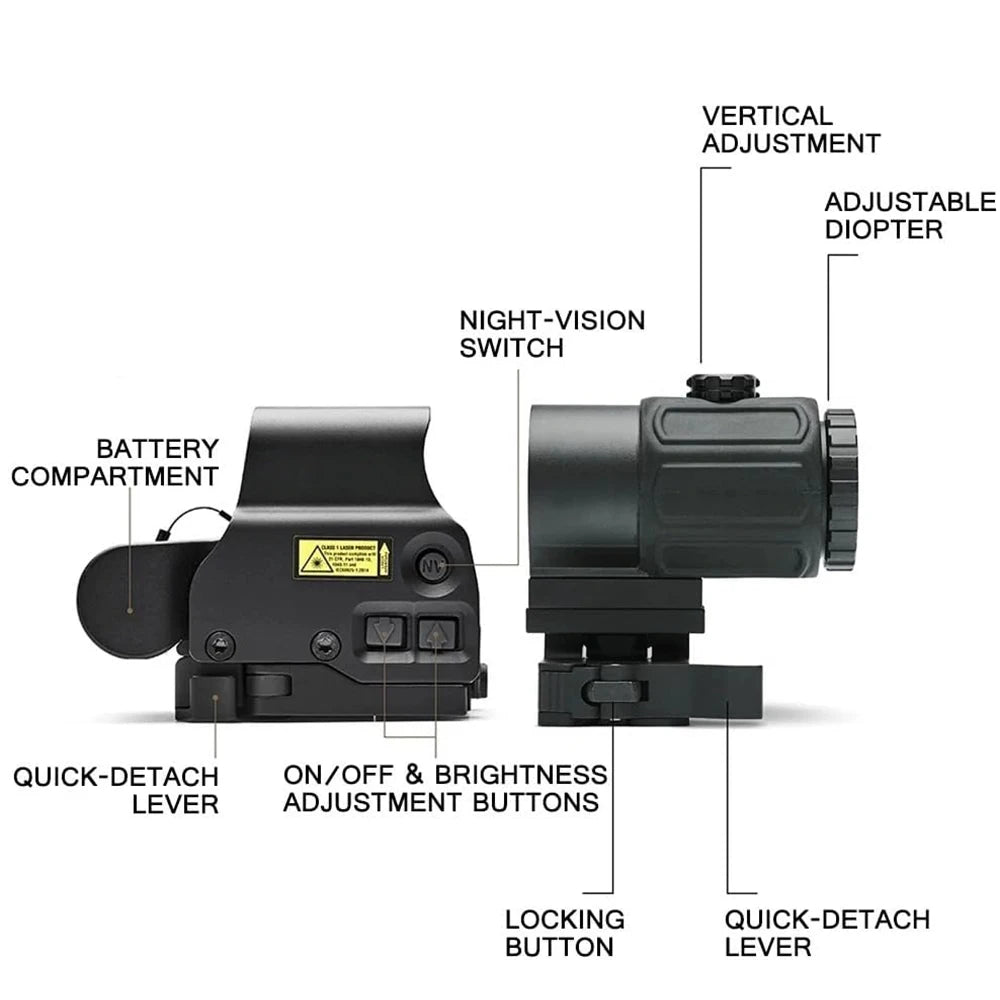 Bestsight Model 558 Holographic Collimator Sight With Quick Detach Lever