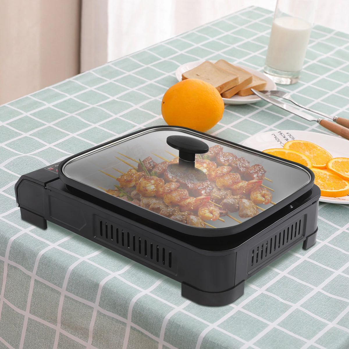 Portable Butane Camping Stove With Stainless Grill Pan