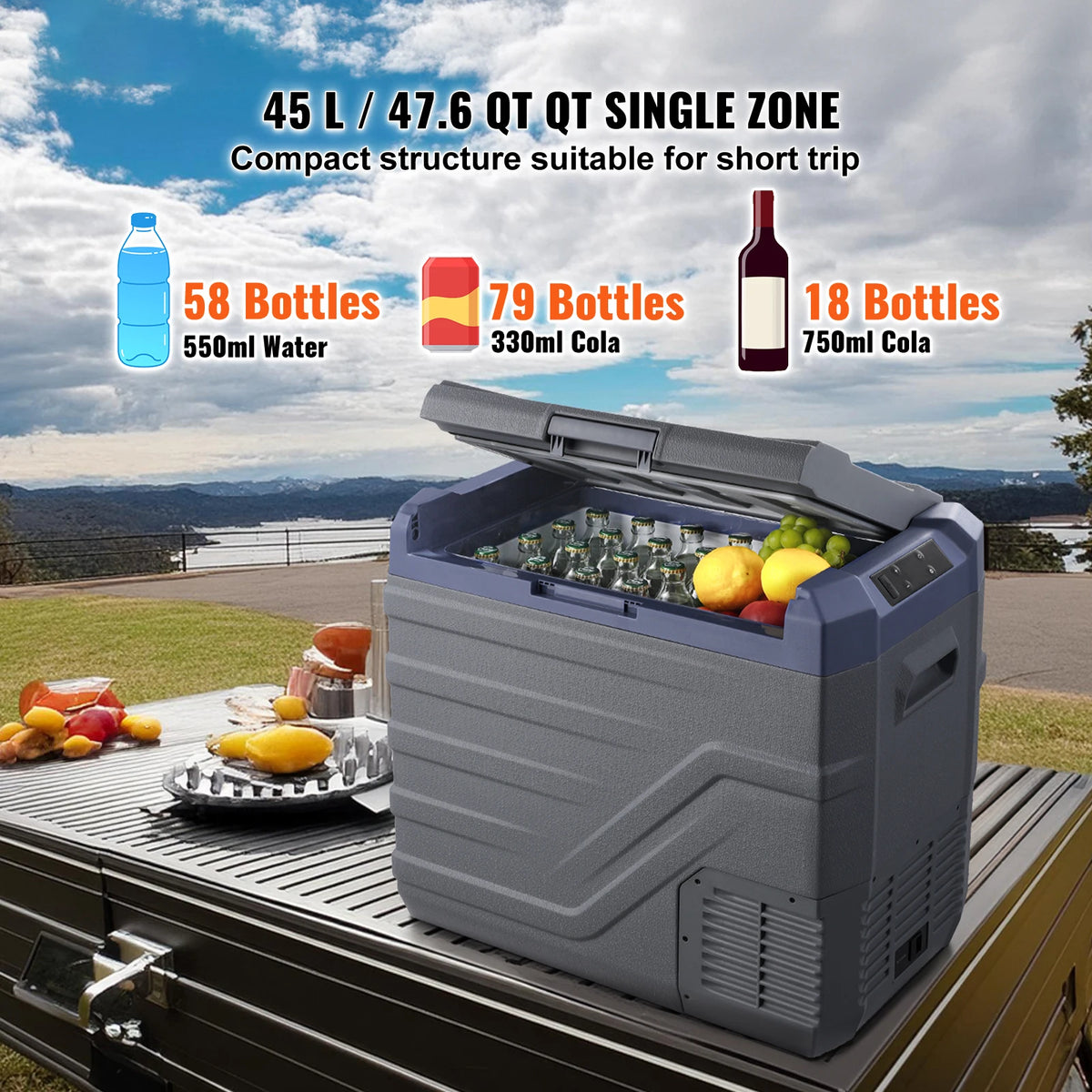 SucceBuy Dual Zone Portable Car Truck Compressor Fridge Cooler