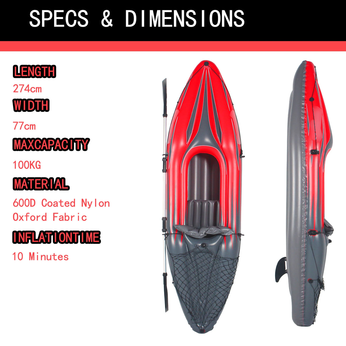 HHSJZWCY Inflatable Kayaot Fishing Boat For Lakes And Rivers