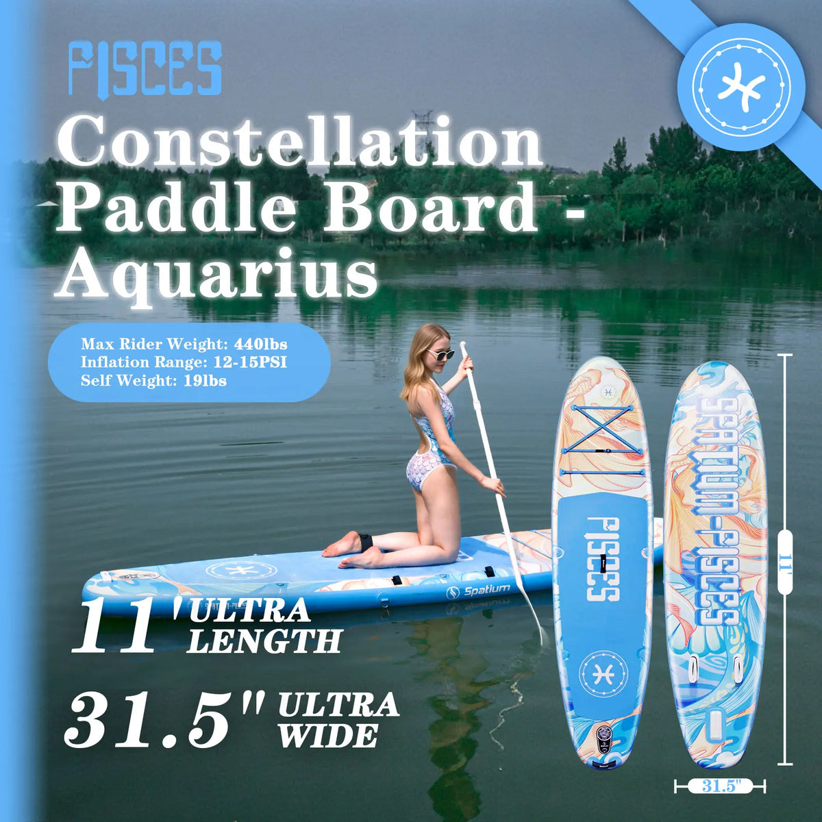 Spatium Touring Inflatable Stand Up Paddle Board For Adults