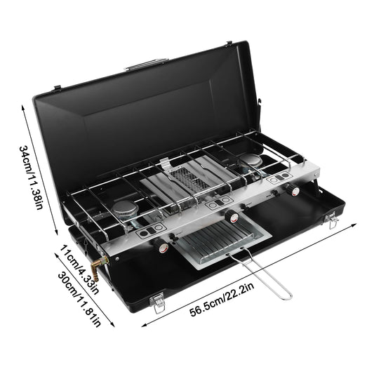 Portable Gas Camping Stove For Outdoor Grilling And Picnics