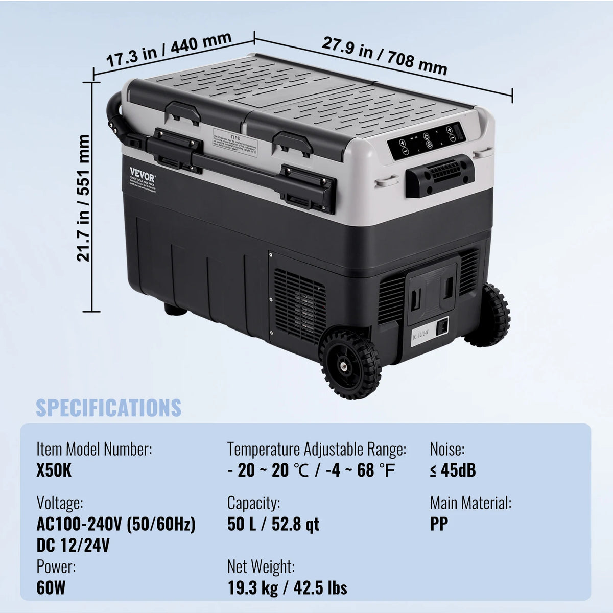 SucceBuy Dual Zone Portable Car Truck Compressor Fridge Cooler
