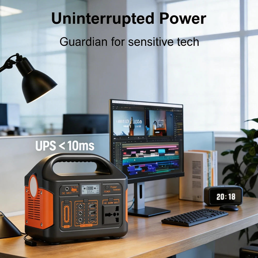 GaiaRay Portable Power Station 460Wh LiFePO4 Solar Generator