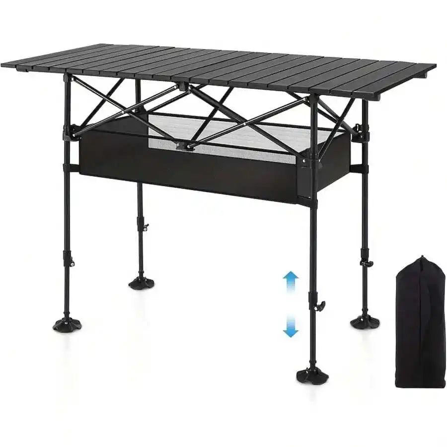 Portable Outdoor Folding Camping And Picnic Table With Carry Bag