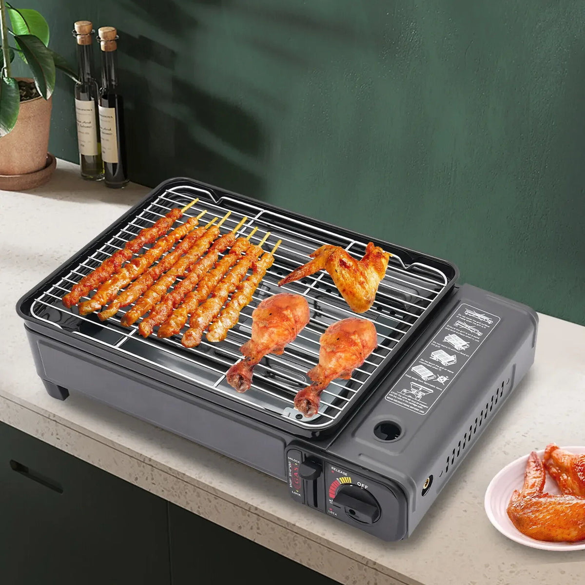 Portable Butane Grill Stove For Outdoor Camping And Trekking