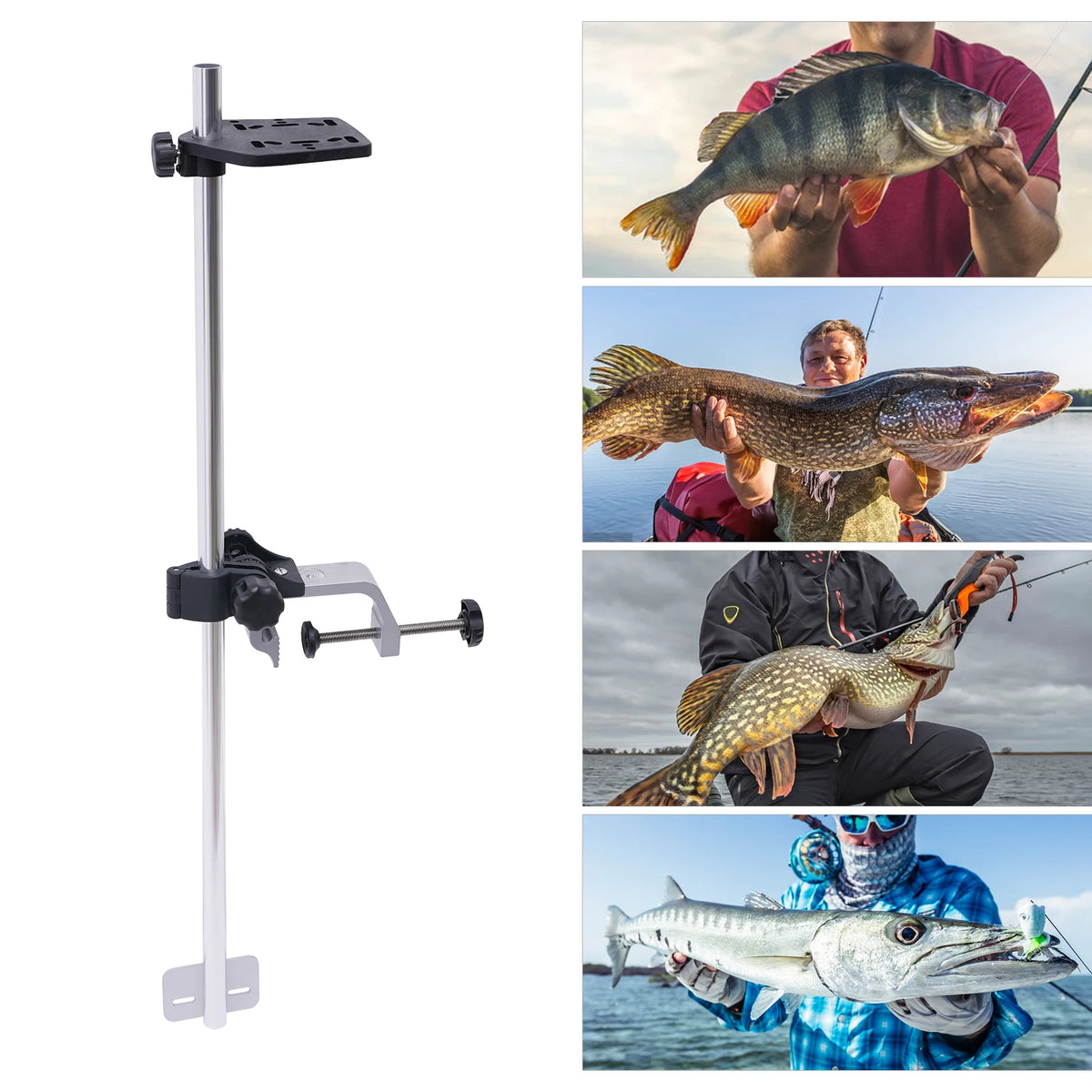 Portable Aluminum Transducer Bracket For Universal Fish Finder Mounts