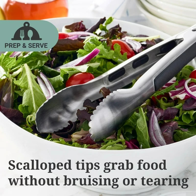 Professional Stainless Steel Locking Kitchen Food Serving Tongs