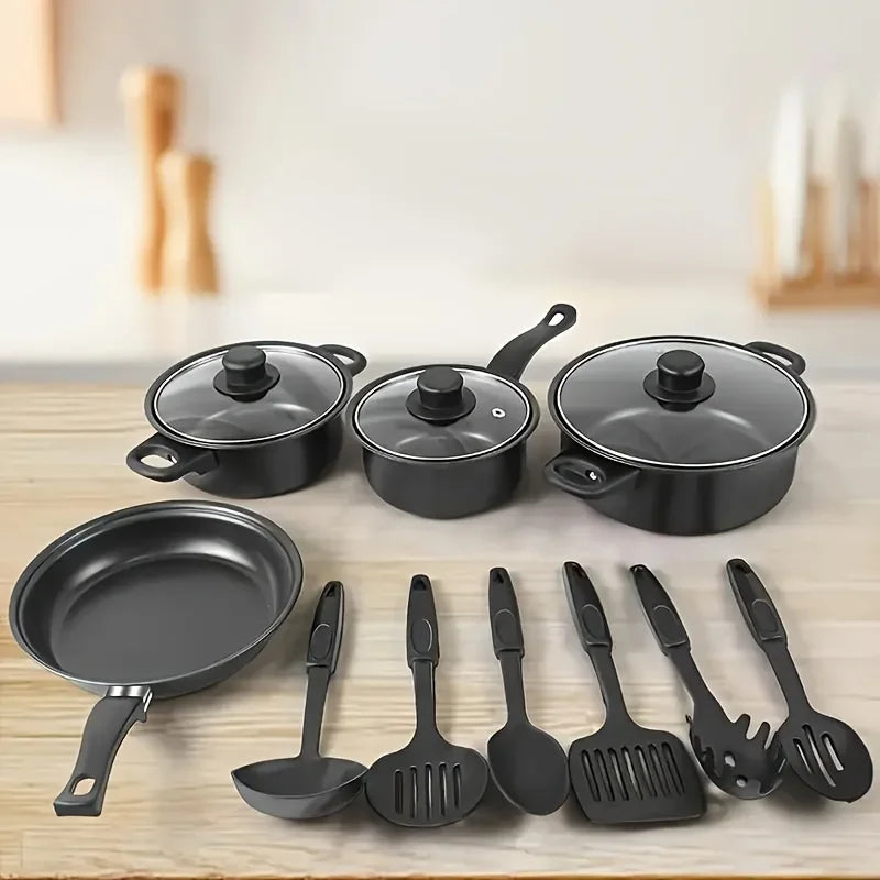 AEHOME 13 Piece Nonstick Cookware Set With Cooking Utensils