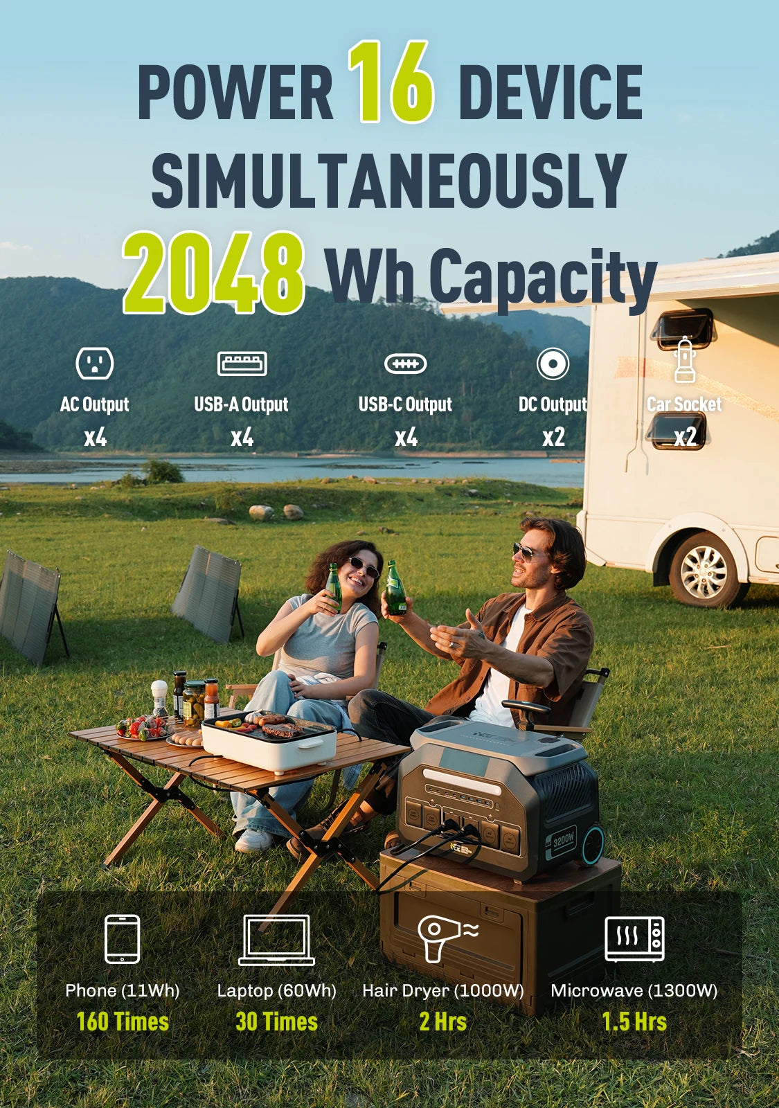 IEE Portable Solar Power Station for Home Backup and Camping