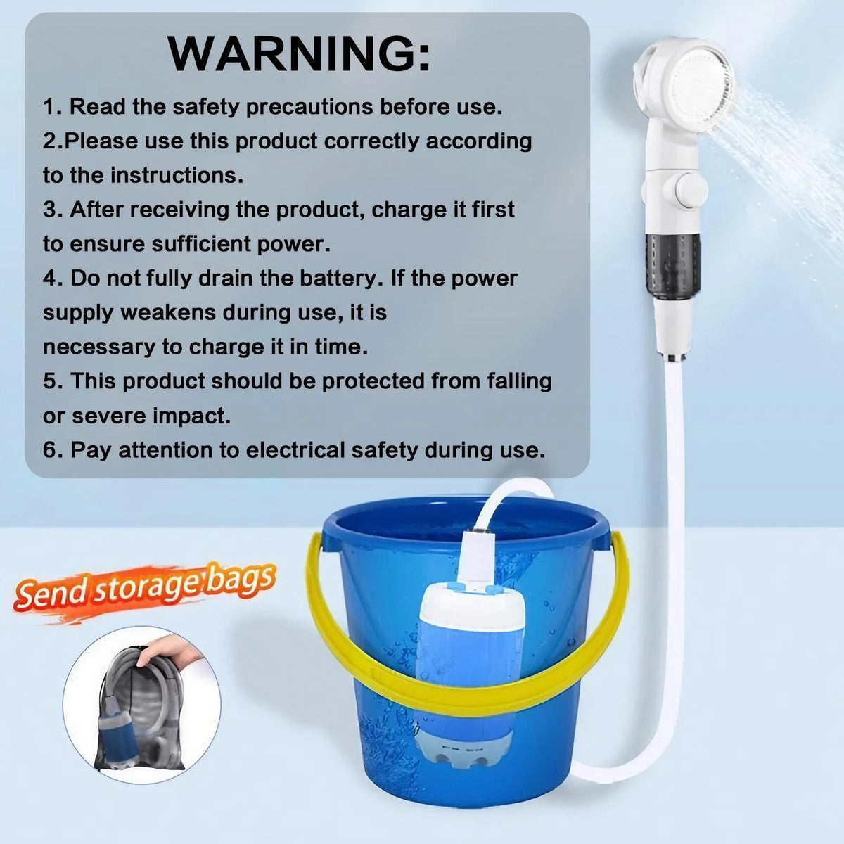 Portable Rechargeable Handheld Shower Sprayer For Pets And Garden Care