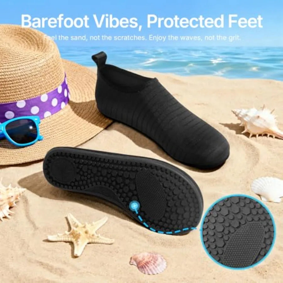 Quick Dry Water Shoes Featuring Secure Grip Aqua Socks