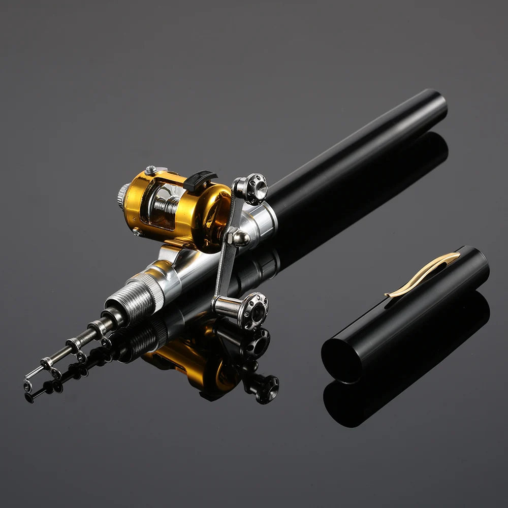Portable Telescopic Pen Fishing Rod Set With Reel Line Lures
