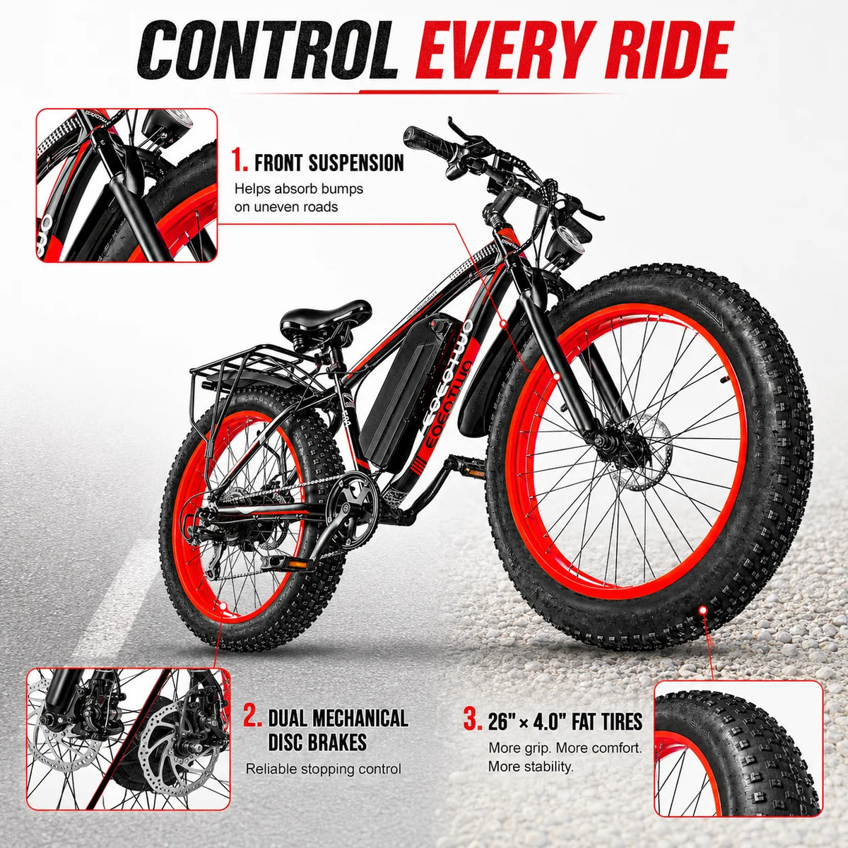 Eoeotwo 1500W High Performance Electric Fat Tire Bike For Adults