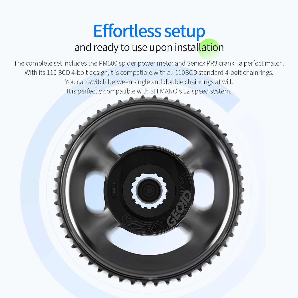 GEOID PM500 Bike Power Meter With Cadence Tracking