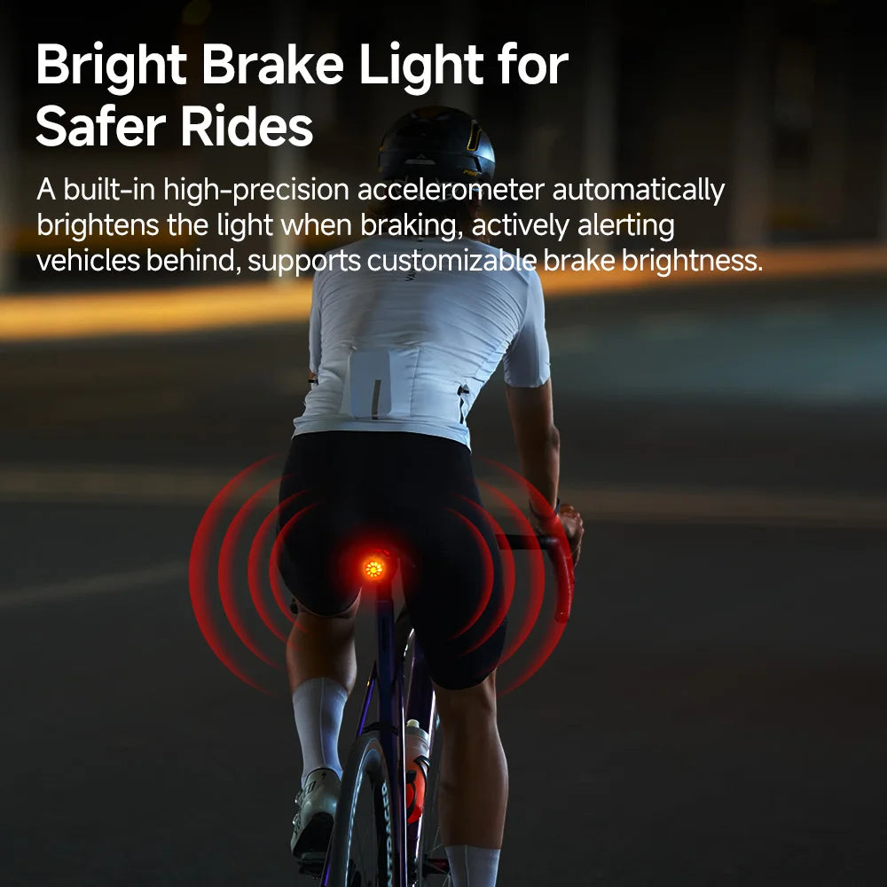 iGPSPORT TL50 Smart Bike Tail Light Brake Sensing USB Rechargeable