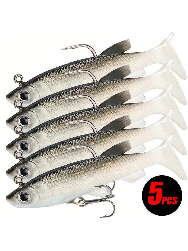Realistic Soft Fishing Bait Lure Kit With Sharp Hooks