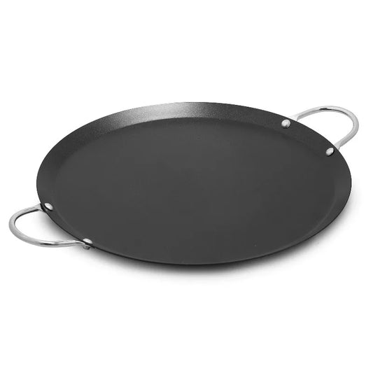 Carbon Steel Nonstick Round Comal With Comfortable Grip Handles