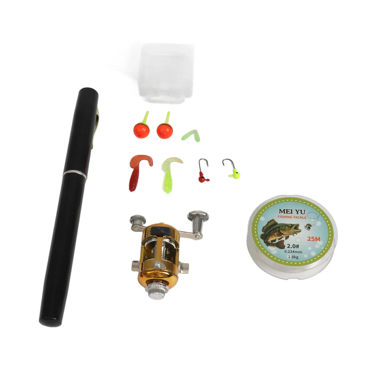 Portable Telescopic Pen Fishing Rod Set With Reel Line Lures