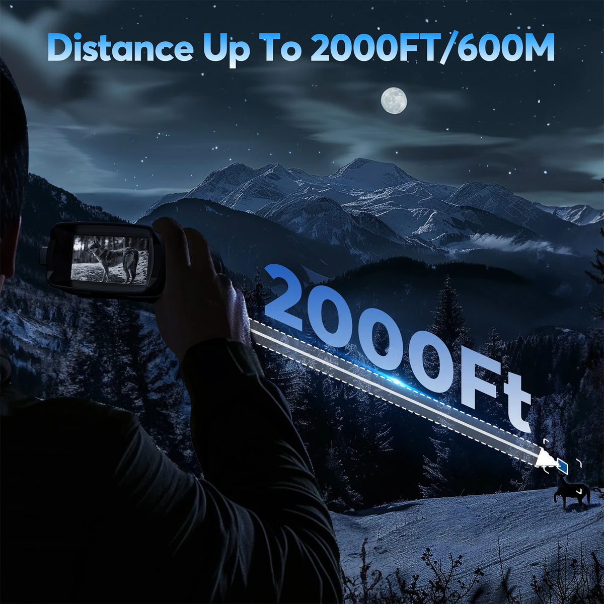 USB Rechargeable 4K Night Vision Binoculars With Digital Zoom