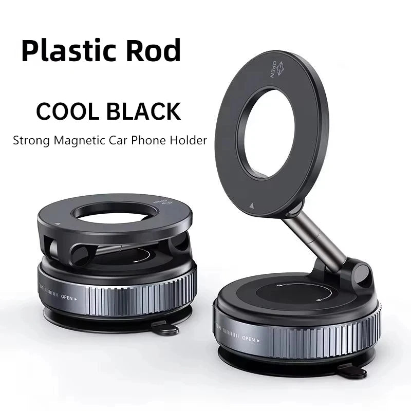 Magnetic Car Phone Holder With Vacuum Suction Cup For Console
