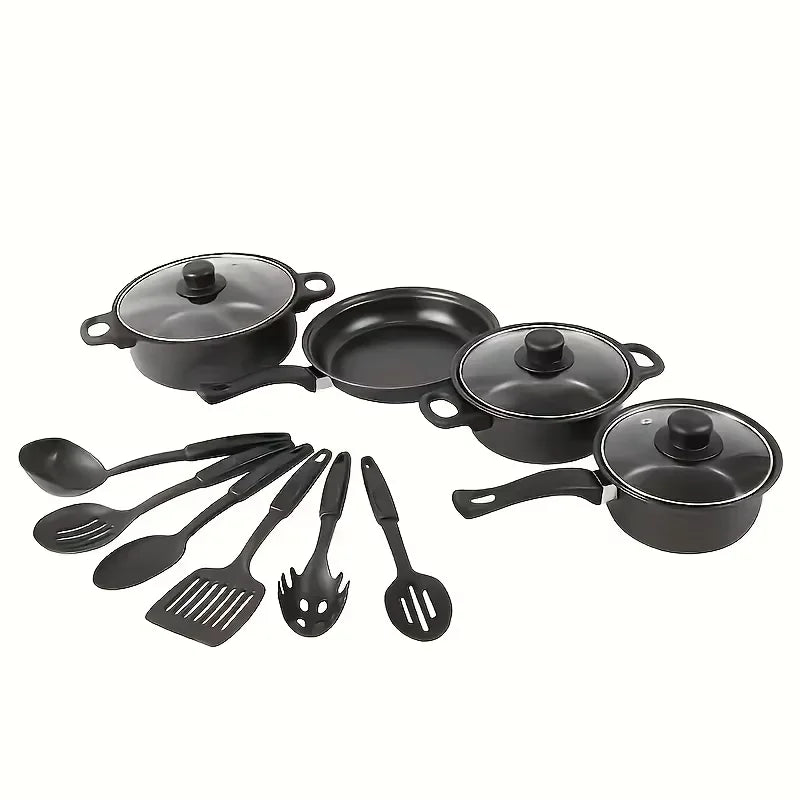 AEHOME 13 Piece Nonstick Cookware Set With Cooking Utensils