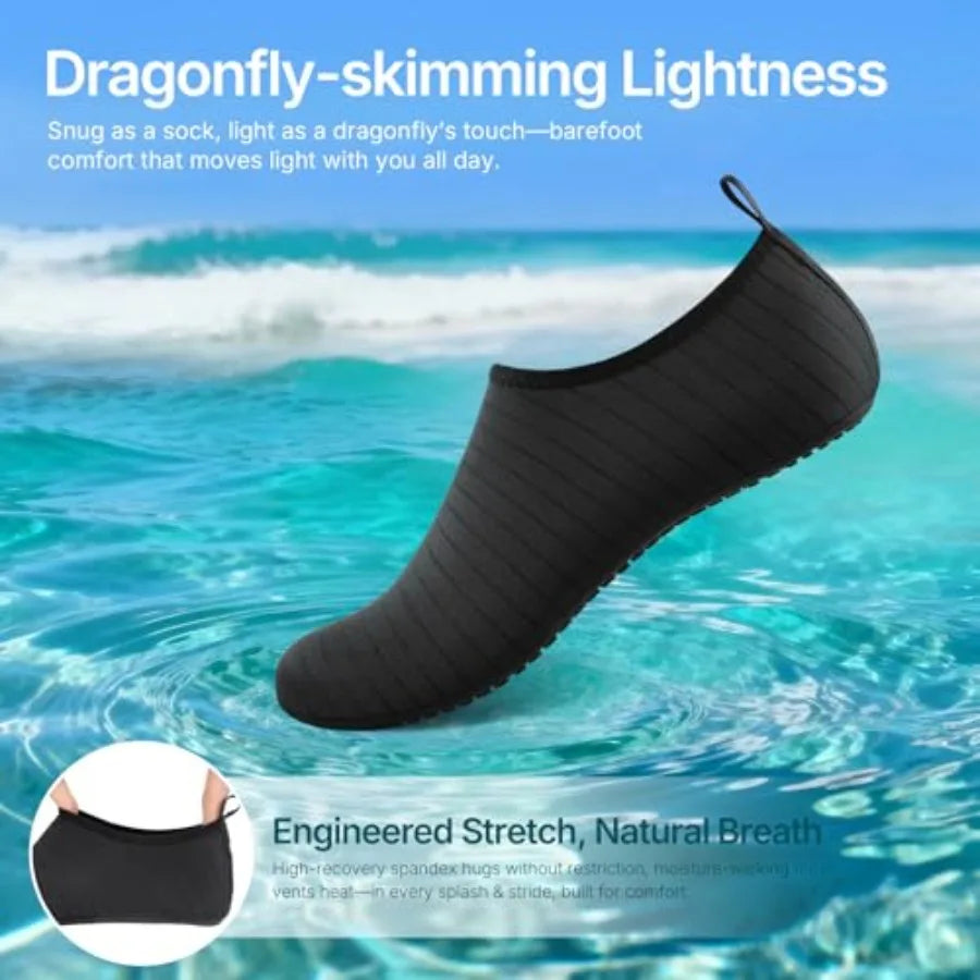 Quick Dry Water Shoes Featuring Secure Grip Aqua Socks