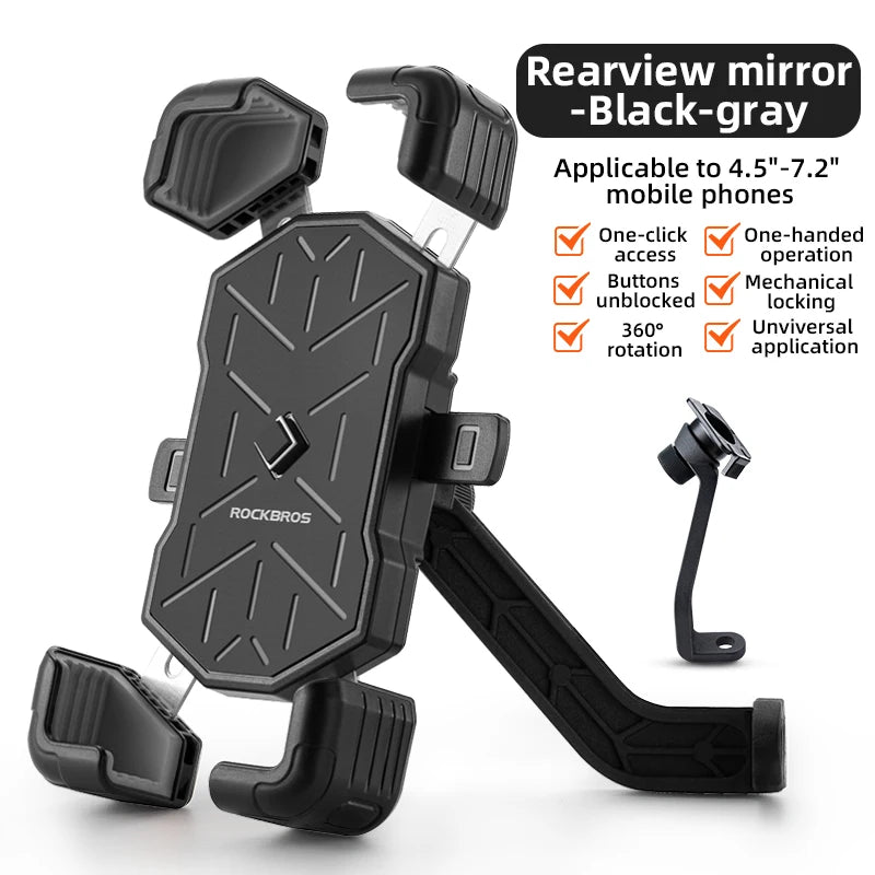 ROCKBROS Bicycle Phone Holder Shockproof Handlebar Mount Stand