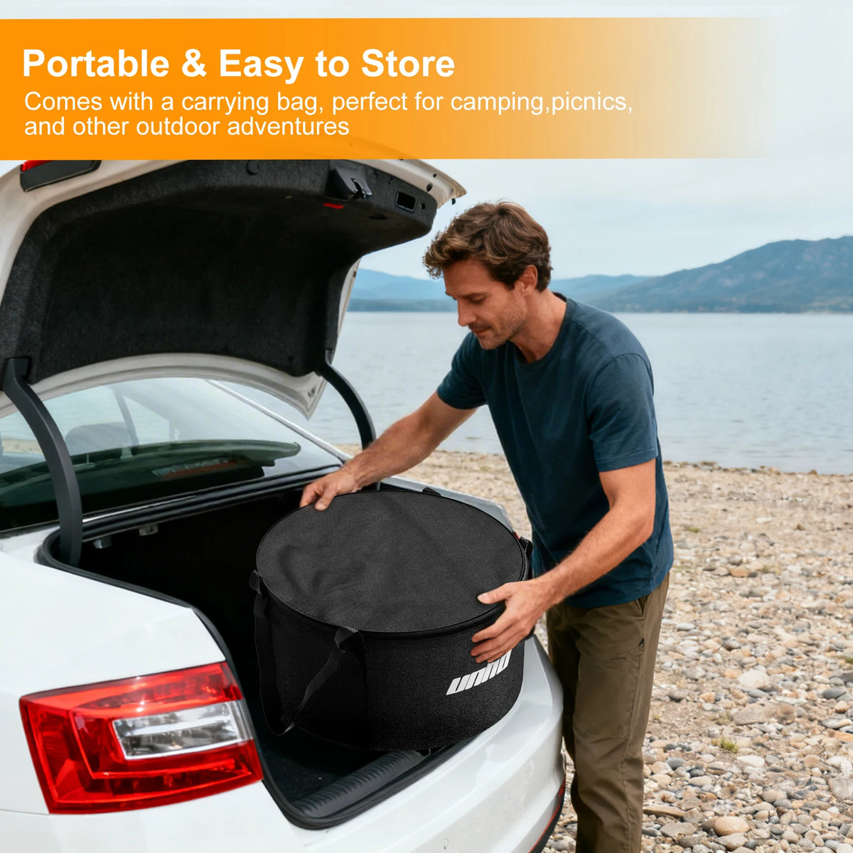 Stainless Steel Smokeless Outdoor Fire Pit With Carry Bag