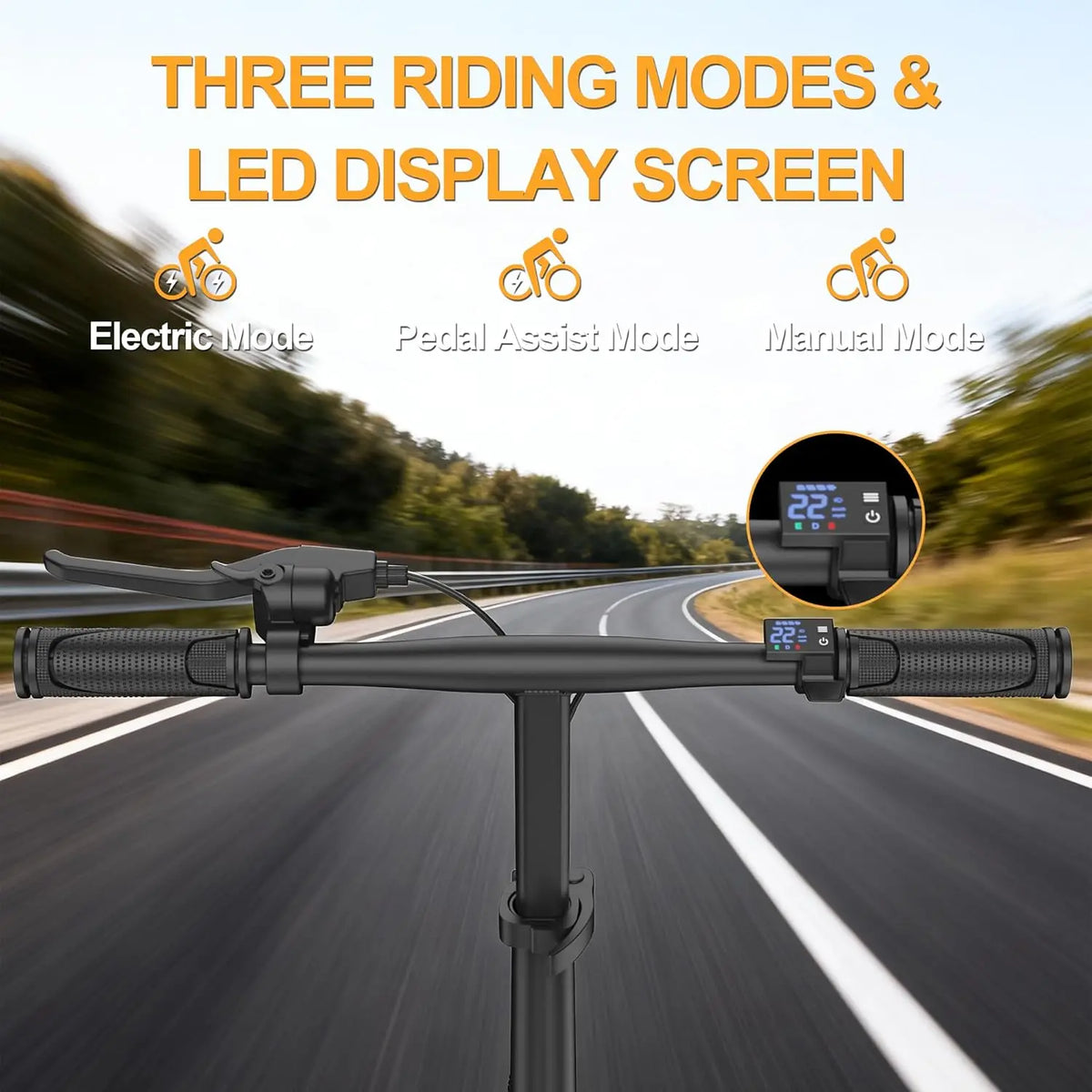 Ladped Foldable Dual Seat Electric Bike 500W Motor 48V Battery