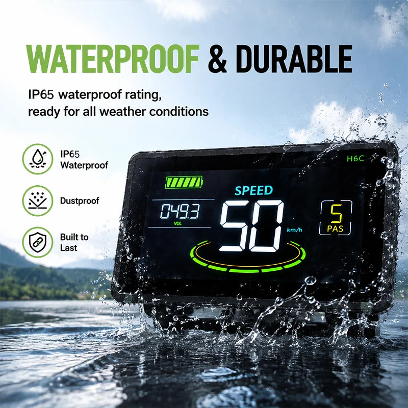 Haytrix Electric Bike LCD Display Meter With Waterproof Connector