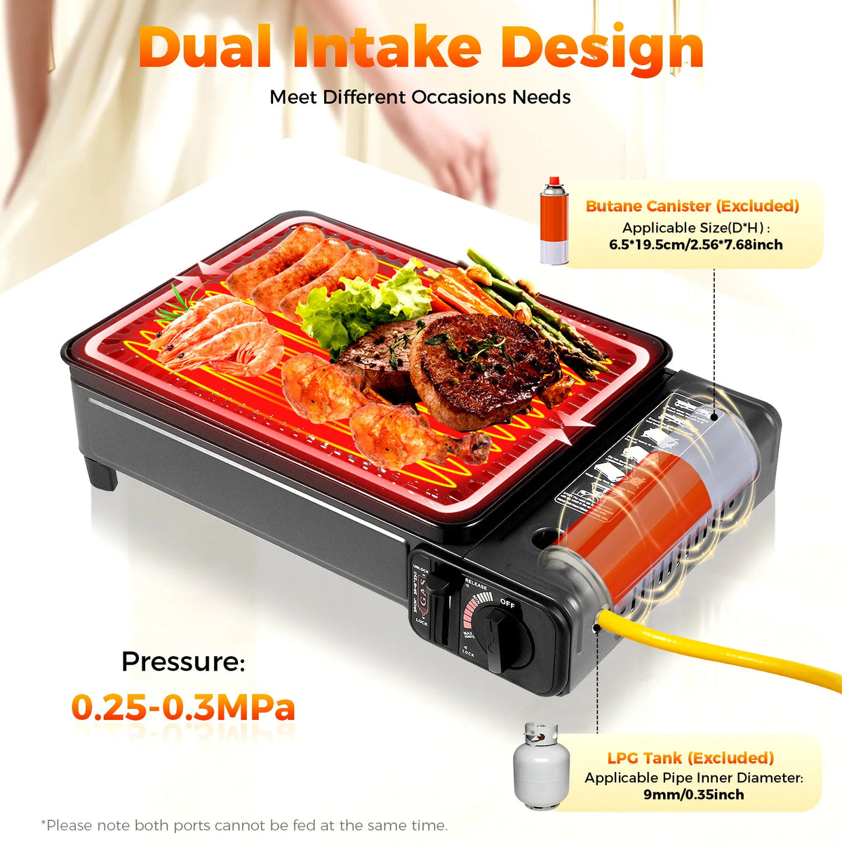Portable Butane Gas Grill Stove With Grill Net Case