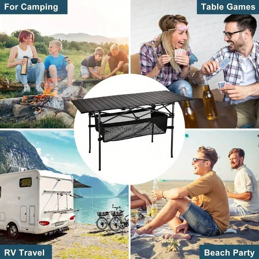 Portable Outdoor Folding Camping And Picnic Table With Carry Bag